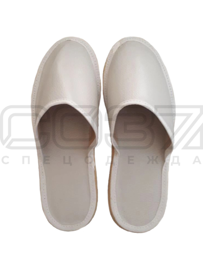 Тапочки-пантолеты нат. кожа-1